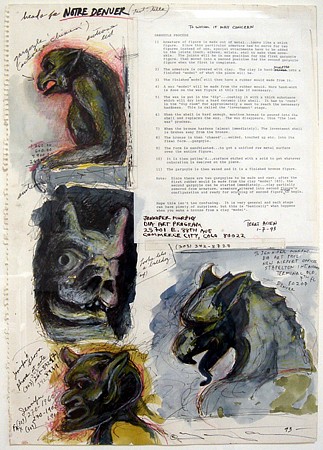 Terry Allen, Study for 'Notre Denver' II, 1993
mixed media on paper, 21 x 15 in. (53.3 x 38.1 cm)
TAL-047