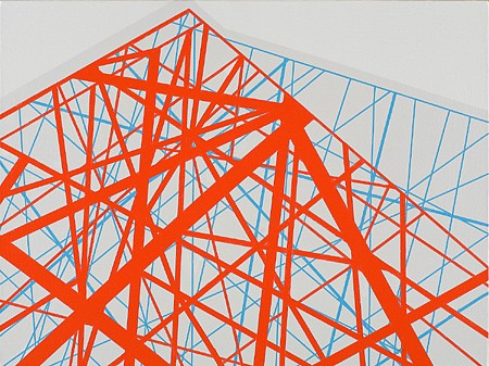 Tommy Fitzpatrick, Electric Labyrinth (The City of the Future is its Ruins), 2012
Acrylic on canvas, 16 1/2 x 22 in. (41.9 x 55.9 cm)
TFI-036