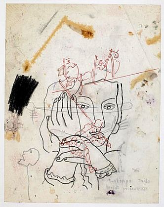 Gael Stack, Forty-one Songs No.16, 2010
Ink, graphite, oil on vellum, 11 x 8 1/2 in. (27.9 x 21.6 cm)
GST-045