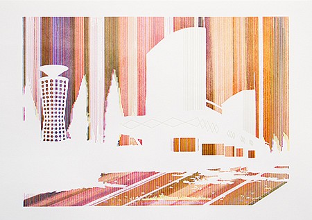 Kim Cadmus Owens, 11990 North Central Expressway, 2011-2015
Ink on cotton paper, letterpress print, Edition of 20, 14 x 20 in.
KOW-044