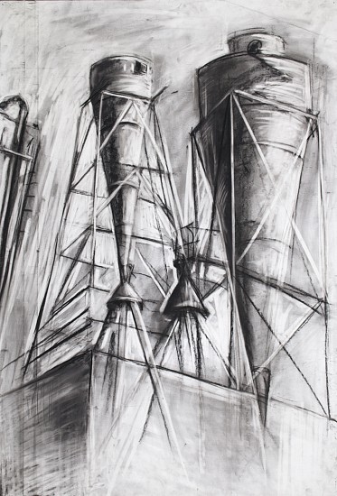 Kim Cadmus Owens, Vestibules 2, 1998
Charcoal on paper, 36 x 24 in.
KOW-105